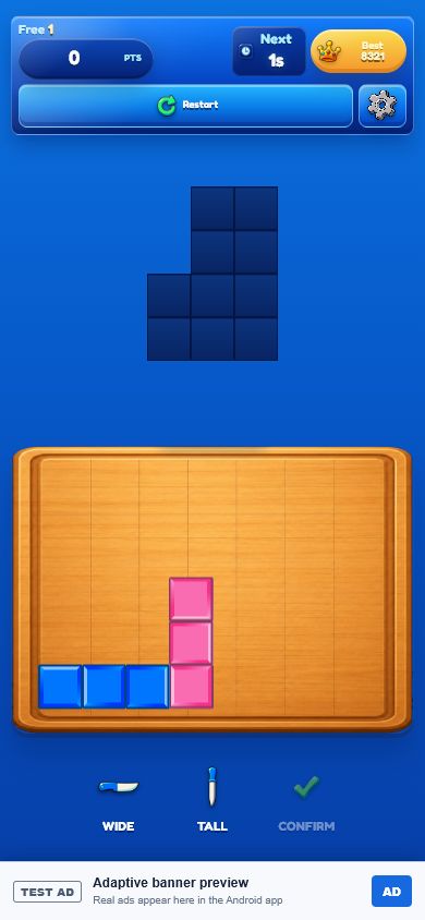 Current Cut Blocks Free Play mode